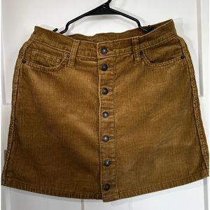 Brown Corduroy Skirt